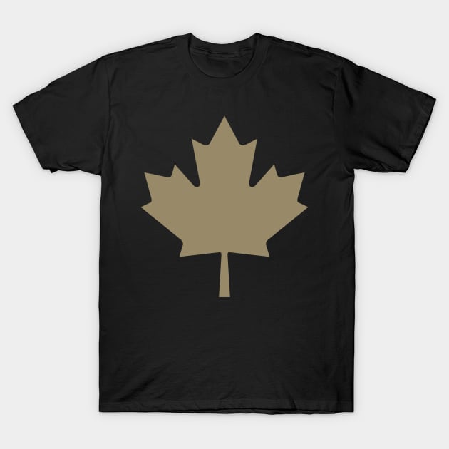 Maple Leaf - Hip Hop Gold T-Shirt by WiccanNerd